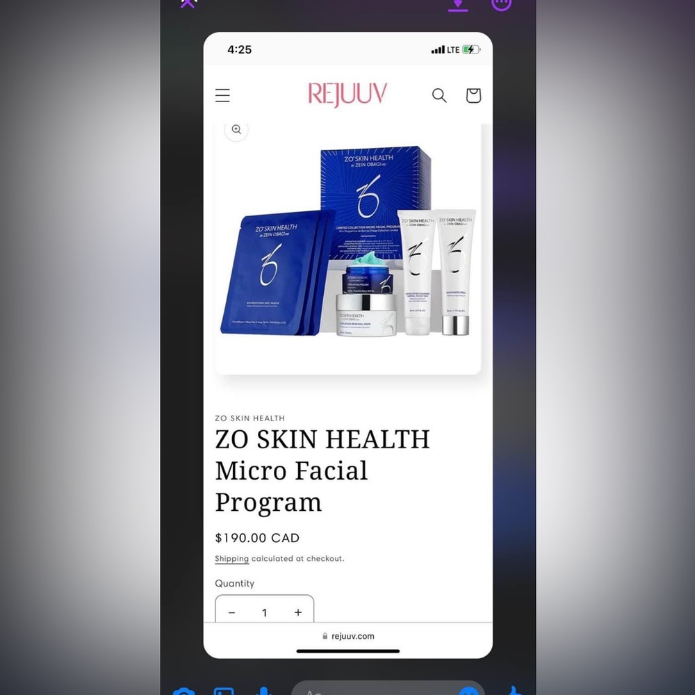 (SOLD) ZO skin health micro facial program